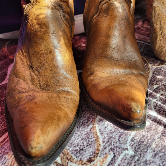 Brown Leather Cowboy Boots - Picture 8 of 9